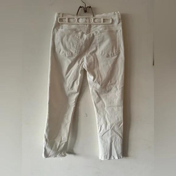 FRAME Le High Straight White Fray Jeans Size 28 - Picture 8 of 15